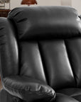 Ergonomischer elektrischer Relaxsessel mit Heiz‑ und Massagefunktion & Aufstehhilfe – Vollflächige Liegeposition für Senioren & Büroangestellte, Echtlederbezug, USB‑C‑Ladeanschluss
