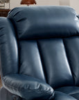 Ergonomischer elektrischer Relaxsessel mit Heiz‑ und Massagefunktion & Aufstehhilfe – Vollflächige Liegeposition für Senioren & Büroangestellte, Echtlederbezug, USB‑C‑Ladeanschluss