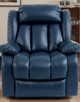 Ergonomischer elektrischer Relaxsessel mit Heiz‑ und Massagefunktion & Aufstehhilfe – Vollflächige Liegeposition für Senioren & Büroangestellte, Echtlederbezug, USB‑C‑Ladeanschluss