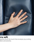 Ergonomischer elektrischer Relaxsessel mit Heiz‑ und Massagefunktion & Aufstehhilfe – Vollflächige Liegeposition für Senioren & Büroangestellte, Echtlederbezug, USB‑C‑Ladeanschluss