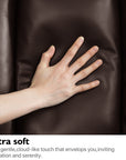 Ergonomischer elektrischer Relaxsessel mit Heiz‑ und Massagefunktion & Aufstehhilfe – Vollflächige Liegeposition für Senioren & Büroangestellte, Echtlederbezug, USB‑C‑Ladeanschluss