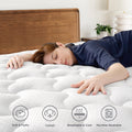 Surmatelas EDILLY -Douceur &amp; Confort -Blanc