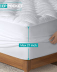 Surmatelas EDILLY -Douceur &amp; Confort -Blanc