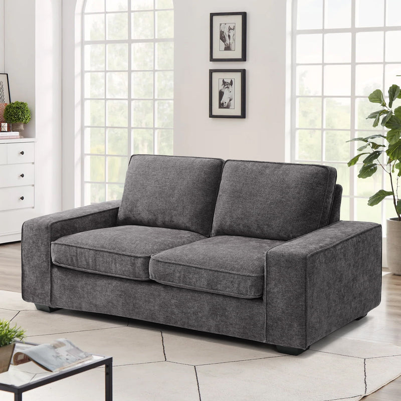 EDILLY Apartment-Sofa, Chenille-Stoff, ideal für kleine Räume