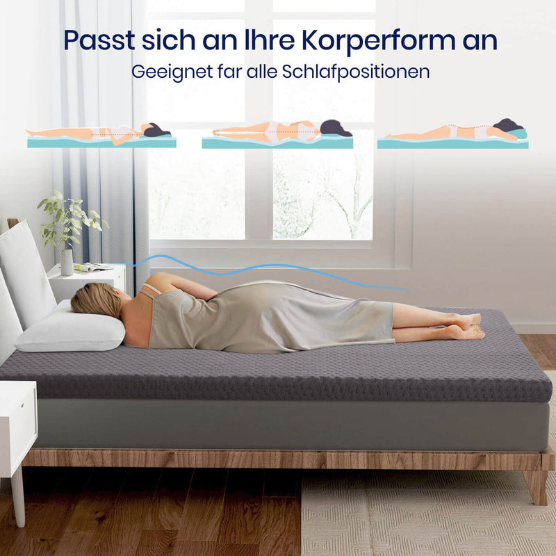 Surmatelas en mousse à mémoire de forme de 7,5 cm de hauteur