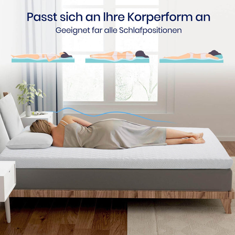 Surmatelas en mousse à mémoire de forme de 7,5 cm de hauteur