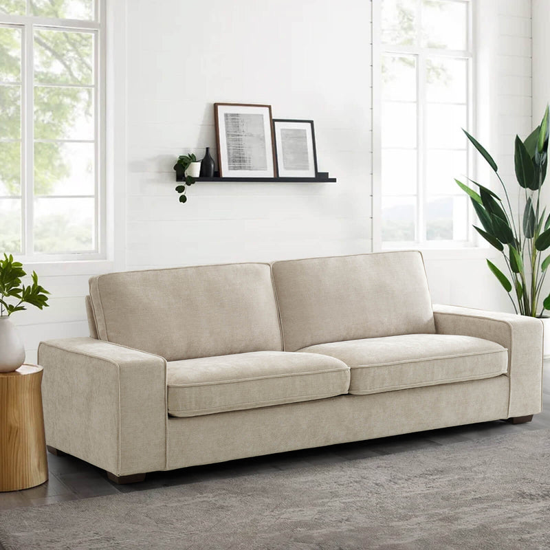 EDILLY Apartment-Sofa, Chenille-Stoff, ideal für kleine Räume