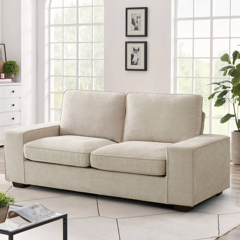 EDILLY Apartment-Sofa, Chenille-Stoff, ideal für kleine Räume