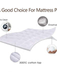 Housse de matelas EDILLY blanche en pur matériau naturel 