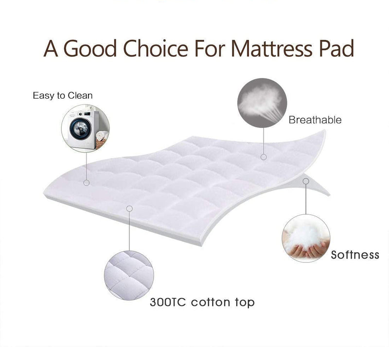 Housse de matelas EDILLY blanche en pur matériau naturel 