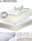 Housse de matelas EDILLY blanche en pur matériau naturel 
