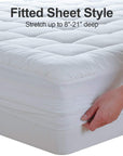 Housse de matelas EDILLY blanche en pur matériau naturel 