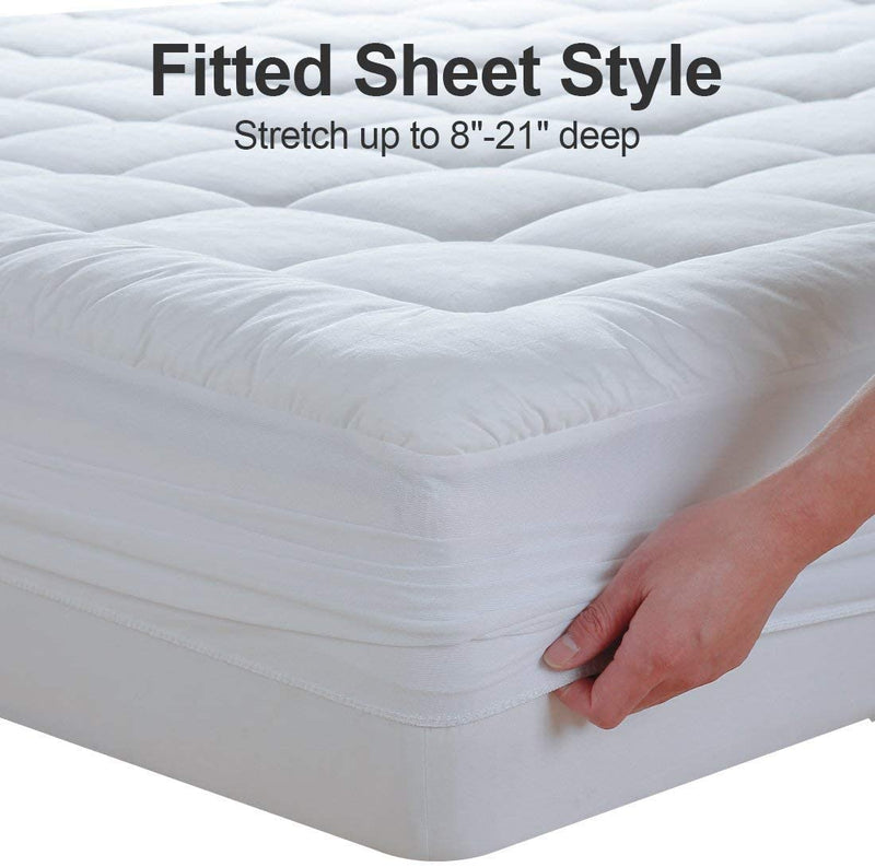 Housse de matelas EDILLY blanche en pur matériau naturel 