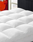 Housse de matelas EDILLY blanche en pur matériau naturel 